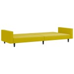 vidaXL Set canapea 2 piese, galben, catifea