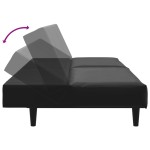 vidaXL Set de canapele, 2 piese, negru, piele ecologică vidaXL Set de canapele, 2 piese, negru, piele ecologică
