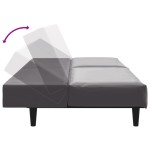 vidaXL Set de canapele, 2 piese, gri, piele ecologică vidaXL Set de canapele, 2 piese, gri, piele ecologică