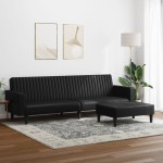 vidaXL Set de canapele, 2 piese, negru, piele ecologică vidaXL Set de canapele, 2 piese, negru, piele ecologică