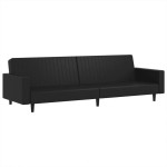 vidaXL Set de canapele, 2 piese, negru, piele ecologică vidaXL Set de canapele, 2 piese, negru, piele ecologică