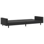 vidaXL Set de canapele, 2 piese, negru, piele ecologică vidaXL Set de canapele, 2 piese, negru, piele ecologică