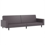 vidaXL Set de canapele, 2 piese, gri, piele ecologică
