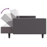 vidaXL Set de canapele, 2 piese, gri, piele ecologică