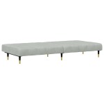vidaXL Set canapea, 2 piese, gri deschis, catifea