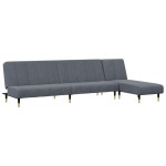 vidaXL Set canapea, 2 piese, gri închis, catifea vidaXL Set canapea, 2 piese, gri închis, catifea