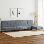vidaXL Set canapea, 2 piese, gri închis, catifea vidaXL Set canapea, 2 piese, gri închis, catifea