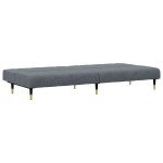 vidaXL Set canapea, 2 piese, gri închis, catifea vidaXL Set canapea, 2 piese, gri închis, catifea