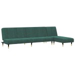 vidaXL Set canapele, 2 piese, verde închis, catifea