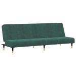 vidaXL Set canapele, 2 piese, verde închis, catifea