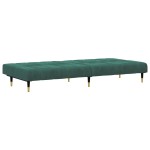 vidaXL Set canapele, 2 piese, verde închis, catifea