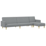 vidaXL Set de canapele, 2 piese, gri deschis, material textil vidaXL Set de canapele, 2 piese, gri deschis, material textil