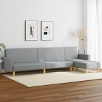 vidaXL Set de canapele, 2 piese, gri deschis, material textil vidaXL Set de canapele, 2 piese, gri deschis, material textil