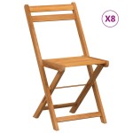 vidaXL Scaune de bistro pliabile, 8 buc., lemn masiv de acacia vidaXL Scaune de bistro pliabile, 8 buc., lemn masiv de acacia