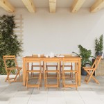 vidaXL Scaune de bistro pliabile, 8 buc., lemn masiv de acacia vidaXL Scaune de bistro pliabile, 8 buc., lemn masiv de acacia