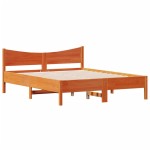 vidaXL Cadru de pat fără saltea, maro ceruit 150x200 cm lemn masiv pin vidaXL Cadru de pat fără saltea, maro ceruit 150x200 cm lemn masiv pin