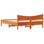 vidaXL Cadru de pat fără saltea, maro ceruit 150x200 cm lemn masiv pin vidaXL Cadru de pat fără saltea, maro ceruit 150x200 cm lemn masiv pin