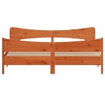 vidaXL Cadru de pat fără saltea, maro ceruit 180x200 cm lemn masiv pin vidaXL Cadru de pat fără saltea, maro ceruit 180x200 cm lemn masiv pin
