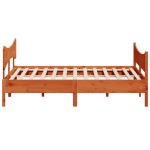 vidaXL Cadru de pat fără saltea, maro ceruit 180x200 cm lemn masiv pin vidaXL Cadru de pat fără saltea, maro ceruit 180x200 cm lemn masiv pin