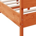 vidaXL Cadru de pat fără saltea, maro ceruit 140x200 cm lemn masiv pin vidaXL Cadru de pat fără saltea, maro ceruit 140x200 cm lemn masiv pin
