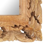 vidaXL Oglindă sculptată manual, maro, 110 x 50 cm, lemn masiv mango