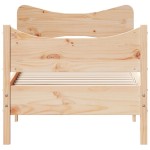 vidaXL Cadru de pat fără saltea, 75x190 cm, lemn masiv de pin