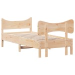 vidaXL Cadru de pat fără saltea, 75x190 cm, lemn masiv de pin