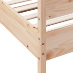 vidaXL Cadru de pat fără saltea, 75x190 cm, lemn masiv de pin