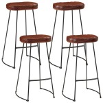VidaXL Set de bar, 5 piese, lemn masiv de mango brut si metal VidaXL Set de bar, 5 piese, lemn masiv de mango brut si metal