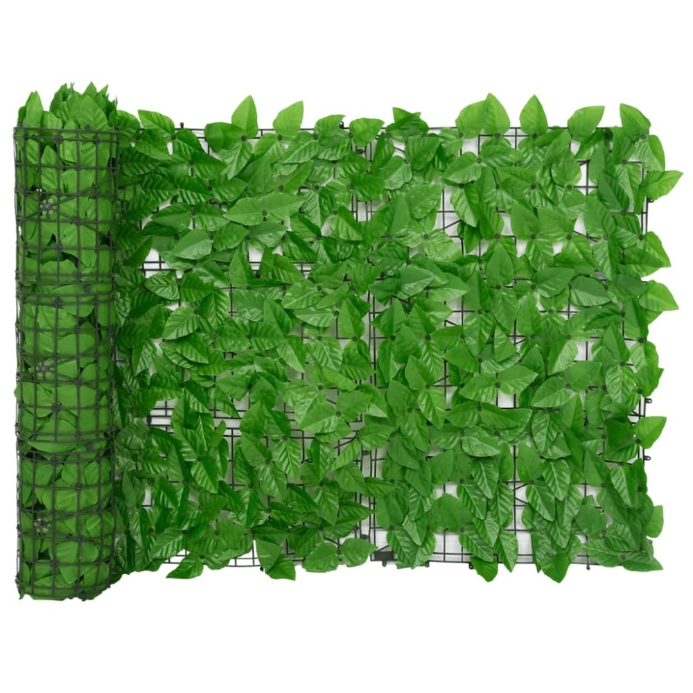 vidaXL Paravan de balcon, frunze verzi, 200x75 cm