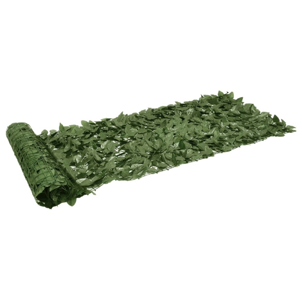 vidaXL Paravan intimitate de balcon din frunze verde închis 600x75 cm