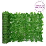 vidaXL Paravan intimitate de balcon din frunze verde 600x75 cm