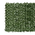 vidaXL Paravan intimitate de balcon din frunze verde închis 300x150 cm