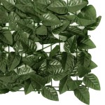 vidaXL Paravan intimitate de balcon din frunze verde închis 300x150 cm