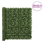 vidaXL Paravan intimitate de balcon din frunze verde închis 300x150 cm