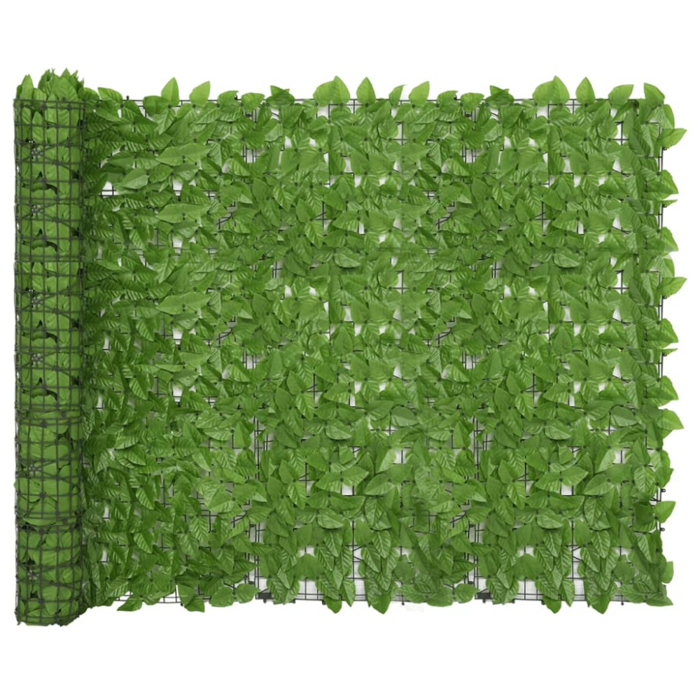 vidaXL Paravan intimitate de balcon din frunze verde 300x150 cm