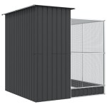 vidaXL Voliera de păsări cu extensie, argintiu, 209x203x216 cm, oțel vidaXL Voliera de păsări cu extensie, argintiu, 209x203x216 cm, oțel