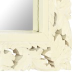 vidaXL Oglindă sculptată manual, alb, 110 x 50 cm, lemn masiv de mango vidaXL Oglindă sculptată manual, alb, 110 x 50 cm, lemn masiv de mango