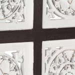 vidaXL Panouri perete sculptate manual, maro/alb, 40x40x1,5 cm, MDF vidaXL Panouri perete sculptate manual, maro/alb, 40x40x1,5 cm, MDF