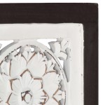vidaXL Panouri perete sculptate manual, maro/alb, 40x40x1,5 cm, MDF vidaXL Panouri perete sculptate manual, maro/alb, 40x40x1,5 cm, MDF