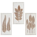 vidaXL Panouri de perete sculptate manual, 3 buc., 40x60x1,5 cm, MDF