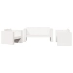 vidaXL Set mobilier relaxare grădină, 2 piese, alb, lemn masiv de pin
