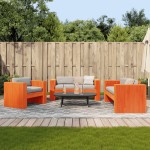 vidaXL Set mobilier grădină, 2 piese, maro ceruit, lemn masiv pin vidaXL Set mobilier grădină, 2 piese, maro ceruit, lemn masiv pin