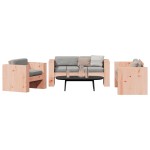 vidaXL Set mobilier relaxare grădină, 2 piese, lemn masiv Douglas