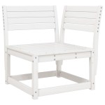 vidaXL Set mobilier relaxare de grădină, 4 piese, alb, lemn masiv pin