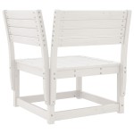 vidaXL Set mobilier relaxare de grădină, 4 piese, alb, lemn masiv pin