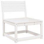 vidaXL Set mobilier relaxare de grădină, 4 piese, alb, lemn masiv pin