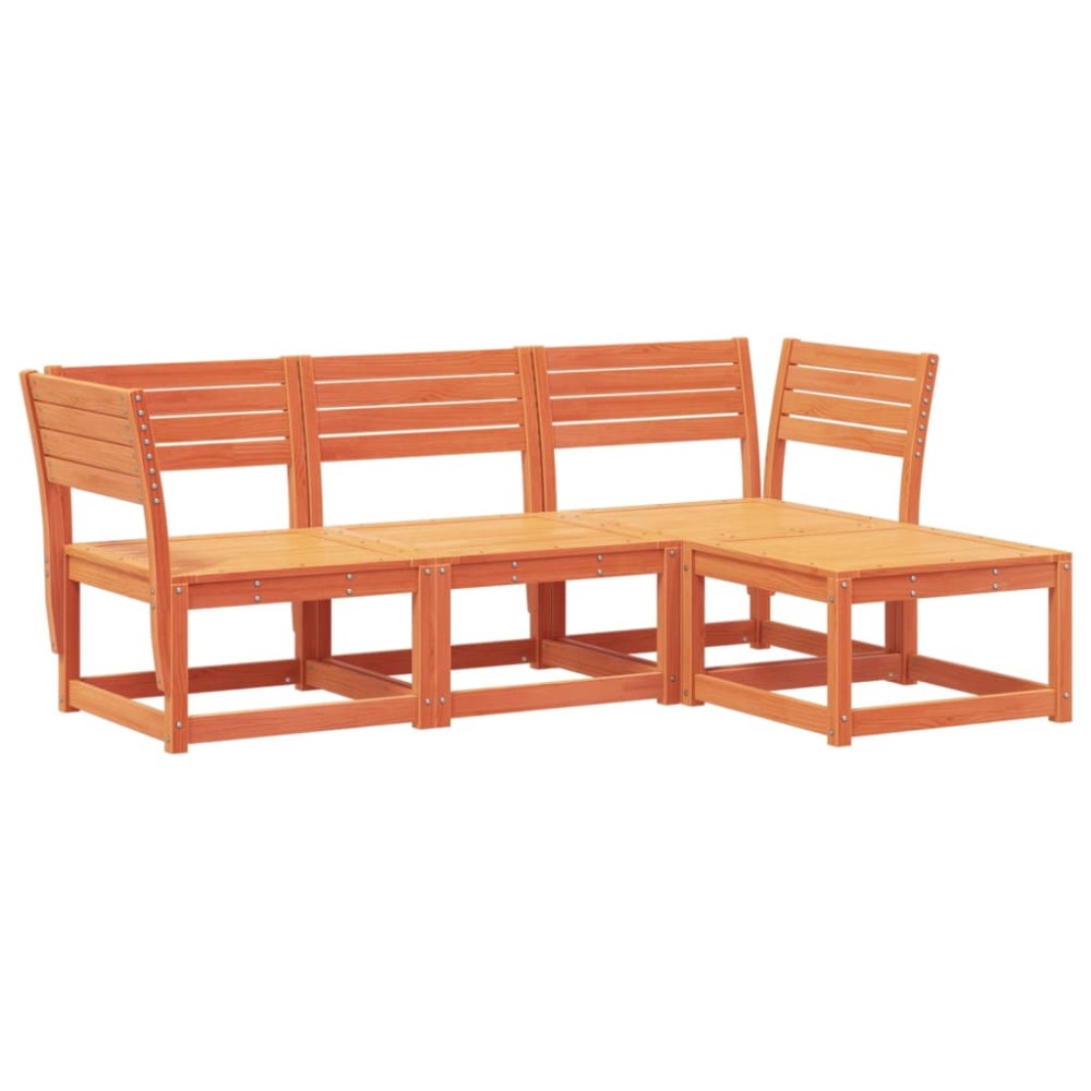 vidaXL Set mobilier pentru grădină 4 piese,maro ceruit, lemn masiv pin