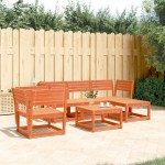 vidaXL Set mobilier pentru grădină 4 piese,maro ceruit, lemn masiv pin vidaXL Set mobilier pentru grădină 4 piese,maro ceruit, lemn masiv pin