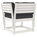 vidaXL Set mobilier grădină cu perne 5 piese alb lemn masiv de pin